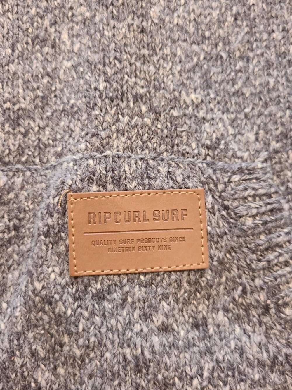 NWT Rip Curl Sherpa-Lined Toggle Knit Hoodie Sweater Charcoal Grey Marle XL - Picture 5 of 5